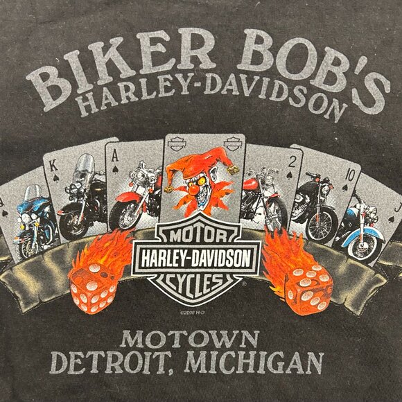 Biker Bob's Motown Detroit Harley Davidson T Shirt Sz L - Picture 7 of 9